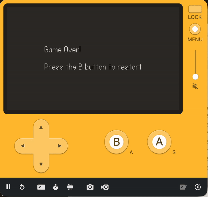 SSP Playdate gameplay